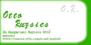 otto ruzsics business card